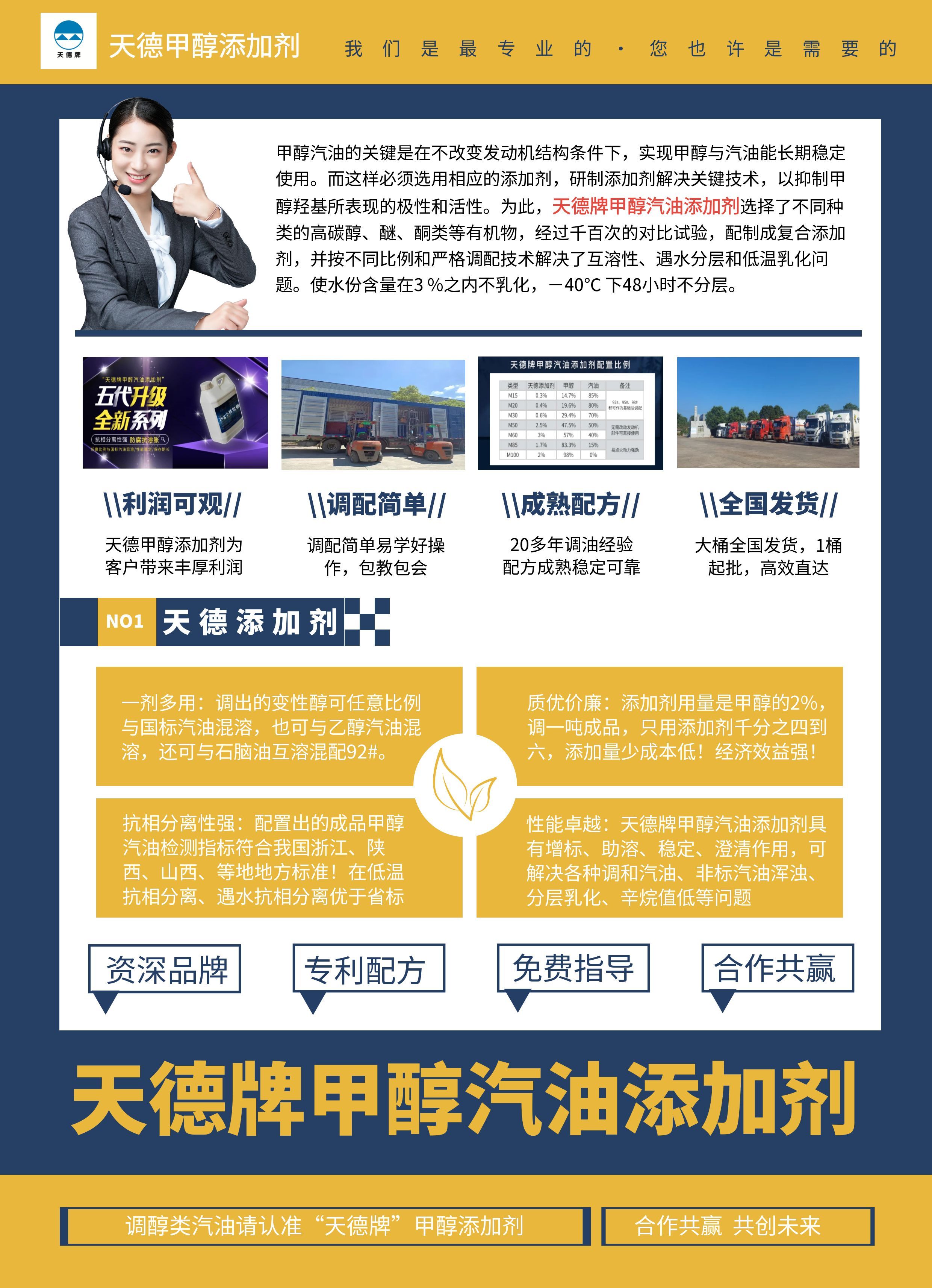 天德牌甲醇汽油添加剂